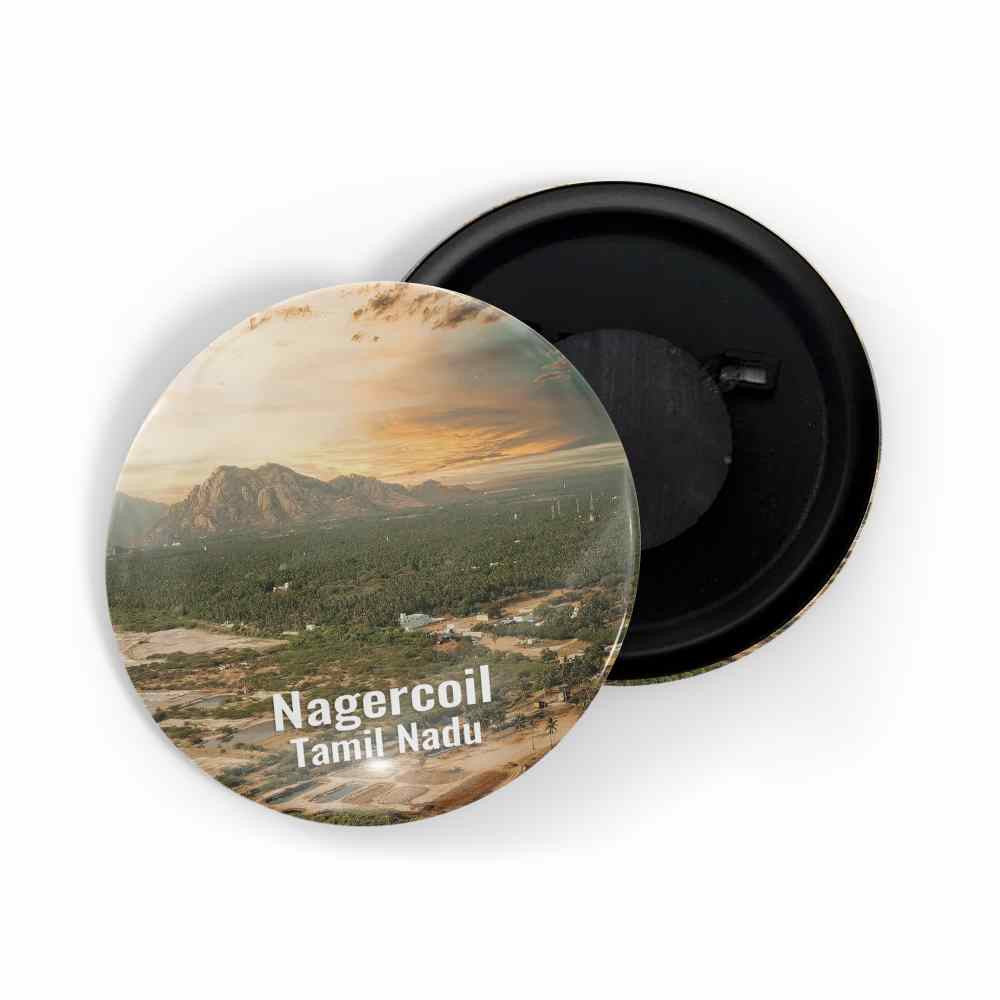 dhcrafts Fridge Magnet Multicolor Nageracoil Tamil nadu Tourist Place Glossy Finish Design Pack of 1 (58mm)